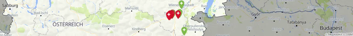 Kartenansicht für Apotheken-Notdienste in der Nähe von Bromberg (Wiener Neustadt (Land), Niederösterreich)